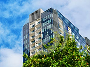 Close-up View of towerblock and sky in Vietnam photo