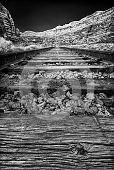 Train Tracks Through Long Canyon