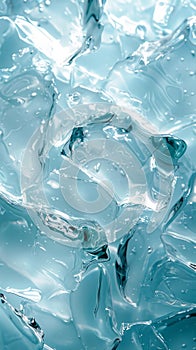 Close-Up View of Water Bubbles. Generative AI