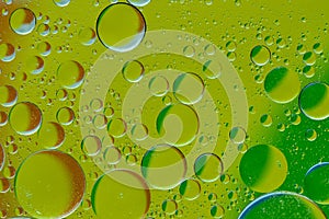 Close up view of the water buble background