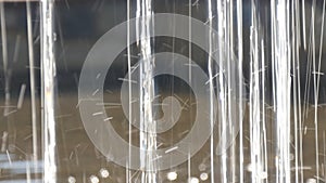 Close up view of water falling down in day light.