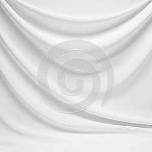 Close-up view of a white fabric with a slightly crumpled texture and visible weave. The