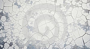 Cracked White Surface Texture Background with Abstract Geometric Patterns