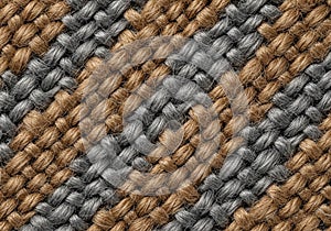 Close-up view of a woven fabric with a diagonal checkered pattern