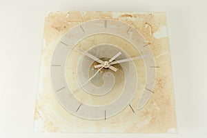 Close-up of vintage analogic dirty clock