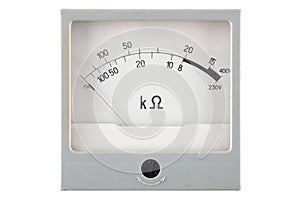 Close-up of an vintage ancient ohmmeter