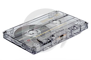 Close up of vintage audio tape cassette