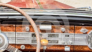 Close up of Vintage Car Dashboard