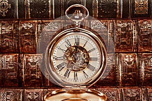 Close up on vintage clock