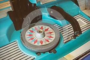 Close up of a vintage jukebox