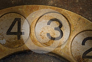 Close up of Vintage phone dial - 3