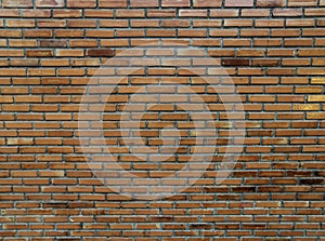 Close-up Vintage red brick wall texture background