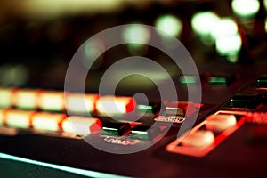 Close up of Vintage Synth