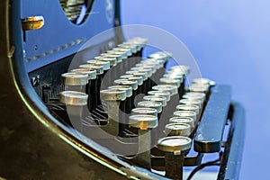 Close up of vintage typewriter.