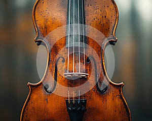 Close-up of a violin and bow