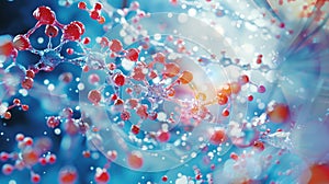 Close up visualization of proteomic interactions within biological cell material