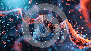 Close up visualization of proteomic interactions within biological cell material