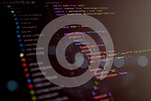 Close-up of Vite configuration file written in TypeScript for setting up plugins like React and ESLint, perfect for frontend