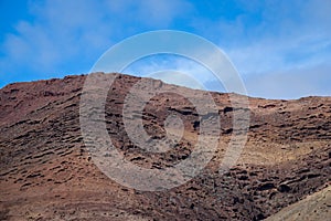 Close up of volcanic mountain peak