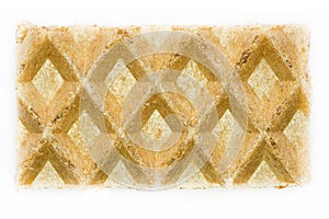 Close-up waffle isolated