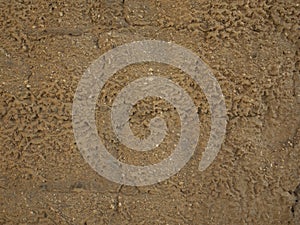 Old eroded adobe wall