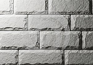 Close-up of a wall constructed from large rectangular stone