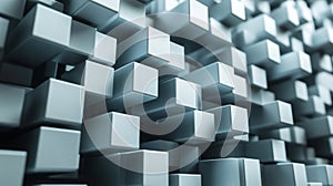 Abstract 3D Cube Wall.Dynamic Cube Facade