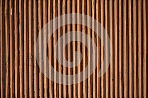 close up of wall made of wooden planks.