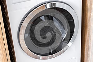 Close-Up Washing Machines in Hose