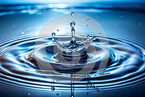 Splash Water Falling Drop Splashing Into Water