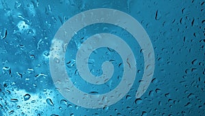 Close-up of water droplets on glass