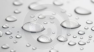 Close-Up of Water Droplets on a Smooth Surface, Creating Stunning Abstract Patterns and Textures