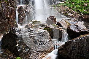 Close-up of a waterfall