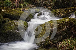 Close up of a Waterfall in Alva Glen