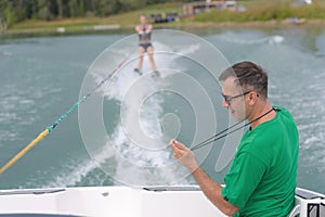 close up waterski competition