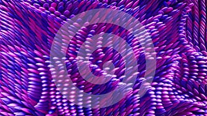 Close up of wavy purple and blue abstract seamless loop background
