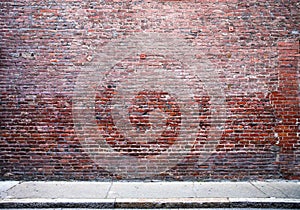 Close up of a weathered brick wall photo