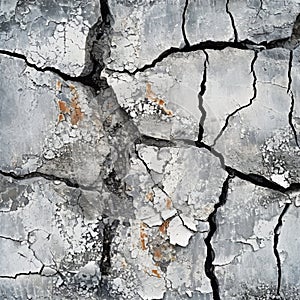 A close-up of weathered and cracked concrete, revealing the vulnerability beneath a seemingly stable surface