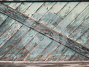 Close Up of Weathered Door with Chipped Paint