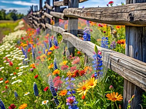 A close-up of a weathered wooden fence