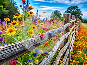 A close-up of a weathered wooden fence