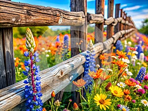 A close-up of a weathered wooden fence