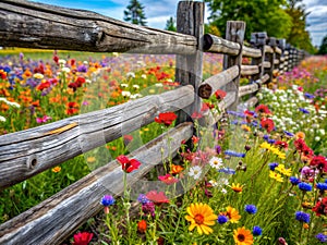 A close-up of a weathered wooden fence