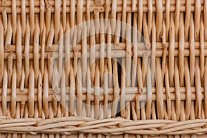 Close-up of a weave of a hamper