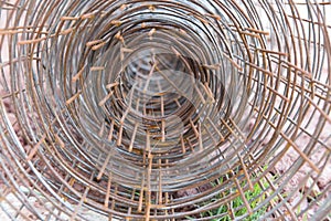 Close up Wire Mesh and rust