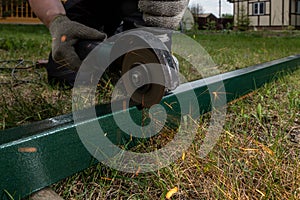 A close-up of a welder