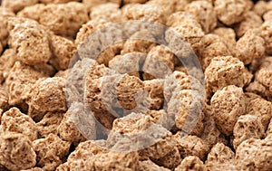 Close up of wheat bran pellets