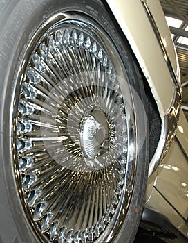 Close-up of wheel disk