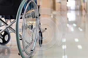 Close up Wheelchairs waiting of patient services.