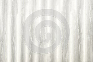 Close up white bamboo mat striped background texture pattern